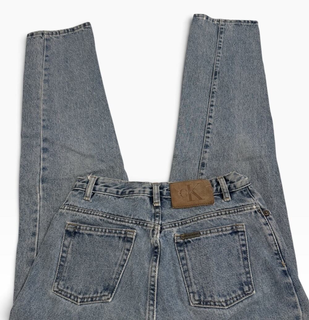 VINTAGE Calvin Klein Jeans High Waisted Tapered Denim USA Size 29 Mom 3249/12
